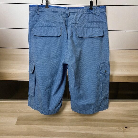 Marithe Francois Girbaud Blue Hudson Cargo Shorts Relaxed Fit Men’s 42 Vintage - Picture 2 of 11